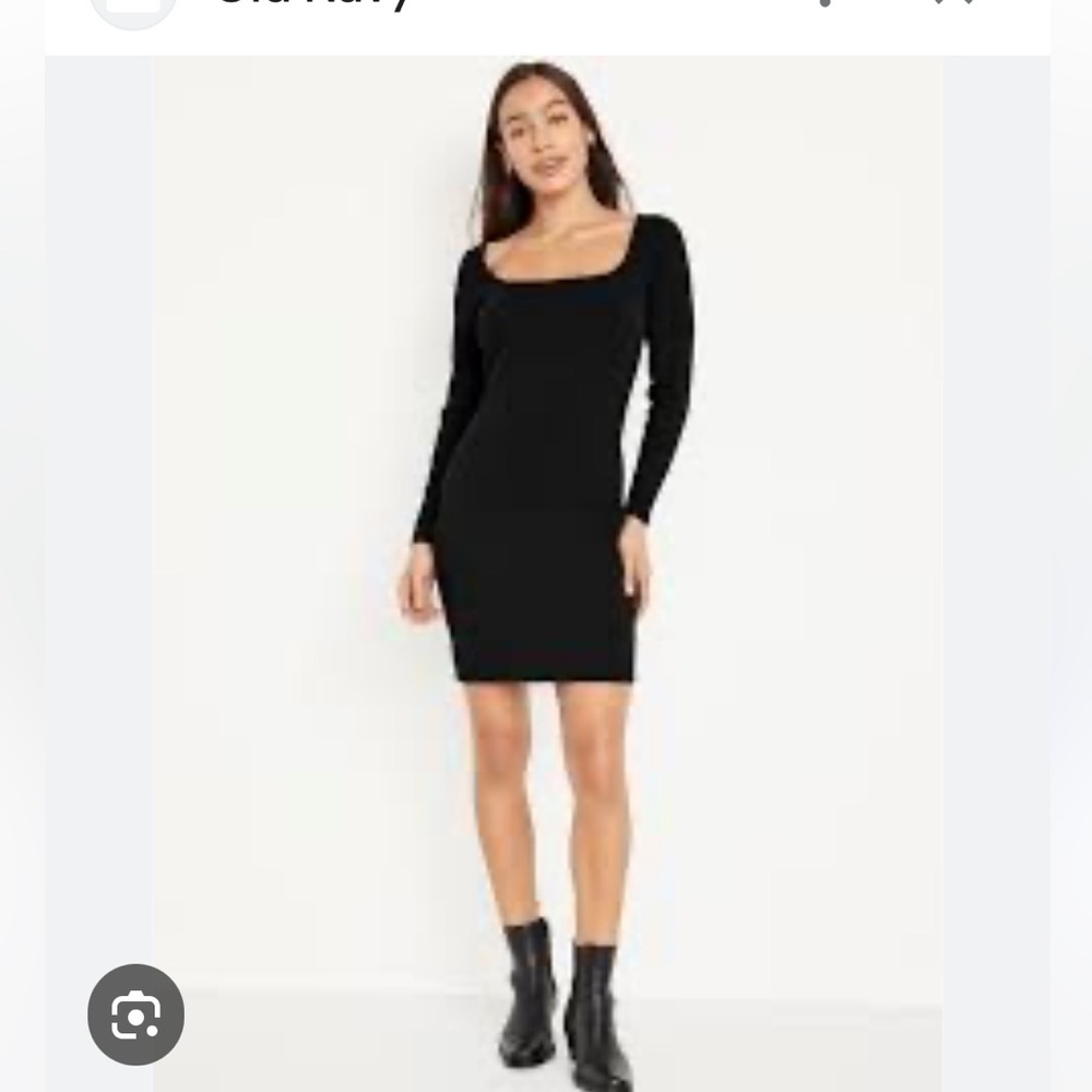 Fitted Square-Neck Mini Dress